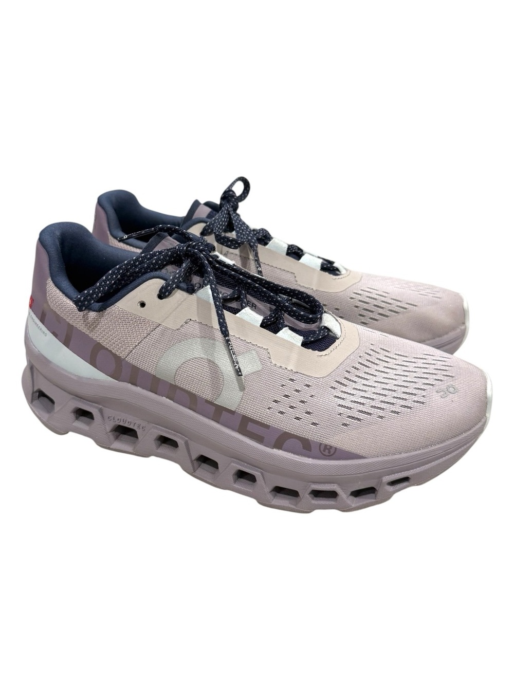 On Cloudmonster Shoes Womens Size 8.5 Purple Running Mesh Sneakers Comfort